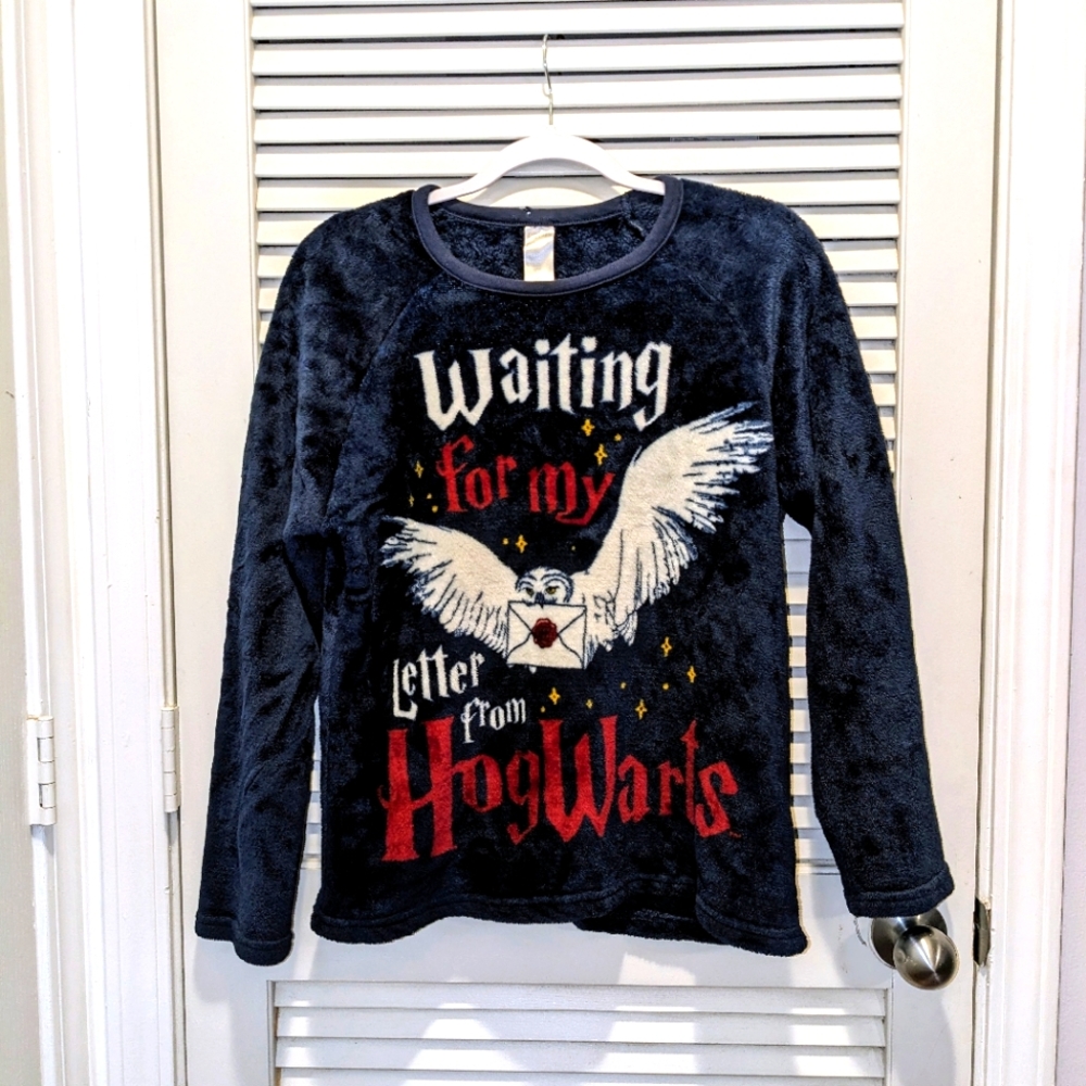 “Waiting For My Letter From Hogwarts” Harry Potter Pajama Top Youth Sz L 12-14 - Picture 4 of 7